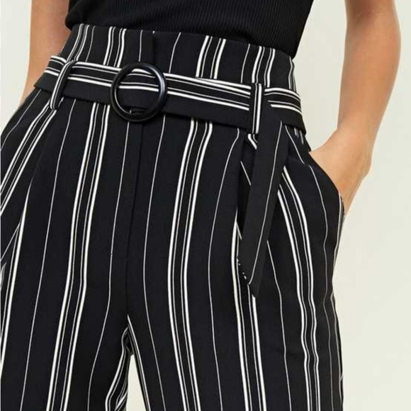New Look black stripe tapered trousers - Picture 3 of 7
